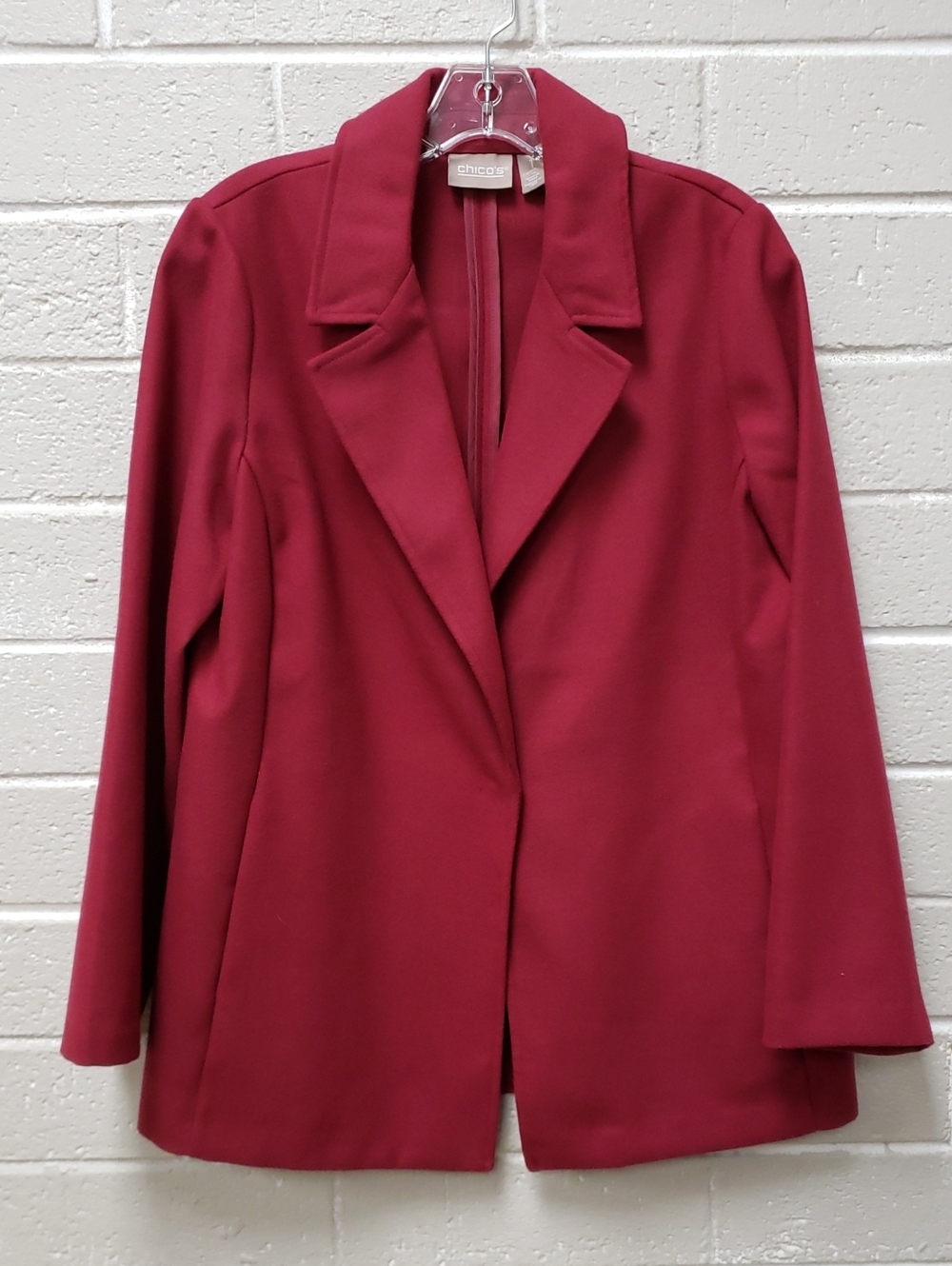 Chico's Deep Red Women's Blazer Jacket